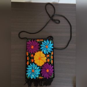 Velvet Flower Crossbody Pouch